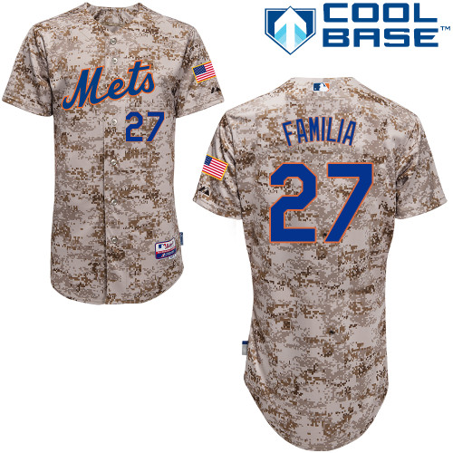 Jeurys Familia #27 mlb Jersey-New York Mets Women's Authentic Alternate Camo Cool Base Baseball Jersey